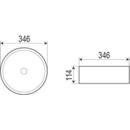 Раковина-чаша Azario 34 см AZ-3134-MB SP, черный матовый фото 3