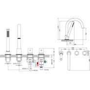 Смеситель для ванны с термостатом Timo Saona 2330/18Y, черное золото фото 2