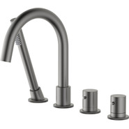 Смеситель для ванны с термостатом Timo Saona 2330/18Y, черное золото фото 