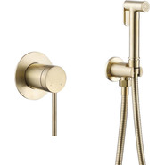 Набор для гигиенического душа Abber Emotion AF8825G, золото матовое фото 