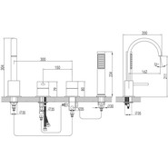 Смеситель для ванны Azario Delicate AZ-QA28173C-1381AC, Цвет производителя: хром фото 2