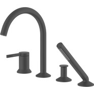 Смеситель для ванны Azario Flame AZ-VPC258320PA, черный, Цвет производителя: чёрный фото 