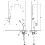 Смеситель для кухни Azario Vincente AZ-VPV569064AJ, графит, Цвет производителя: оружейная сталь фото 2