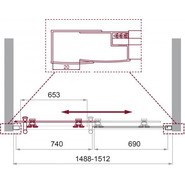 Душевая дверь BelBagno 150 см UNO-195-BF-1-150-C-Cr, хром/прозрачное фото 6