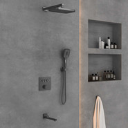 Душевая система для ванны Vincea VSFW-4311GM, вороненая сталь фото 3