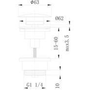 Донный клапан Abber AF0011G, золото матовое фото 2