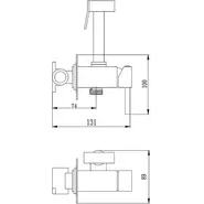 Набор для гигиенического душа Haiba HB5512-7, чёрный матовый фото 3