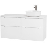 Тумба подвесная со столешницей BelBagno Etna 120 см ETNA-H60-600-2C-SO-BL-P+EK-120-AS-BL-R, Цвет фасада: Bianco Lucido фото 4