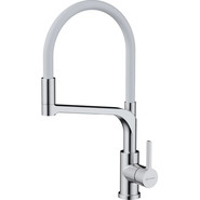 Смеситель для кухни Omoikiri Sinto 2 Plus BN-WH 4994468, нержавеющая сталь/белый фото 