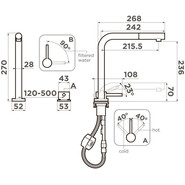 Смеситель для кухни Omoikiri Nara 2 Plus-S BN 4994369, нержавеющая сталь фото 2