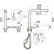Смеситель для кухни Omoikiri Nara 2 Plus-S GB 4994373, графит фото 2