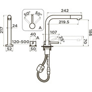 Смеситель для кухни Omoikiri Nara-S C 4994322, хром фото 2