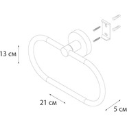 Кольцо для полотенец Fixsen Comfort FX-87011, золото-сатин фото 4
