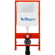 Инсталляция для унитаза BelBagno BB026/BB082BL (кнопка смыва белый глянцевый) фото 