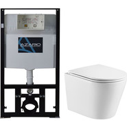 Инсталляция с подвесным безободковым унитазом Azario Teramo AZ-8010-1000+AZ-0053-UQ (система смыва торнадо) фото 2