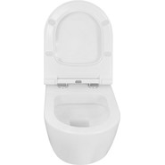 Унитаз подвесной безободковый Azario Ferio 87565 с тонкой крышкой микролифт фото 4