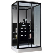 Гидробокс LORANTO CS 127-3A 120х90 см R, хром/прозрачное фото 