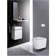 Унитаз подвесной безободковый Azario Teramo 0053 с крышкой микролифт, Цвет производителя: белый фото 2