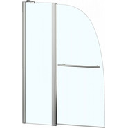 Шторка для ванны AZARIO AZ-142TB 100х140 см, хром/прозрачное фото 