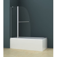 Шторка для ванны AZARIO AZ-142TB 100х140 см, хром/прозрачное фото 3