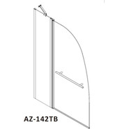 Шторка для ванны AZARIO AZ-142TB 100х140 см, хром/прозрачное фото 6