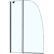 Шторка для ванны Azario AZ-142 100х140 см, хром/прозрачное фото 