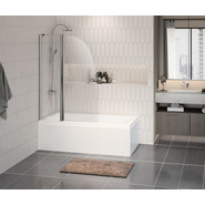 Шторка для ванны Azario AZ-142 100х140 см, хром/прозрачное фото 4