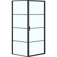 Душевое ограждение Azario Richmond 90х90 см AZNAG1221900, черный/прозрачное фото 