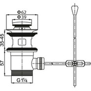 Донный клапан Cezares CZR-SA2-03, золото фото 2