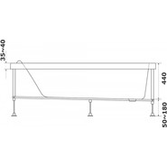 Ванна акриловая Azario Тенза 170x75 см ТНВ0102, Размер - мм: 1700х750 фото 4
