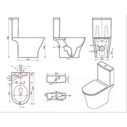 Унитаз-компакт Azario Verde AZ-8220 с крышкой микролифт фото 6