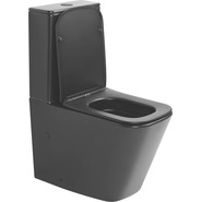 Унитаз-компакт безободковый Abber Rechteck AC1210TMB (смыв торнадо) с тонкой крышкой микролифт, чёрный матовый, Цвет производителя: чёрный матовый фото 5