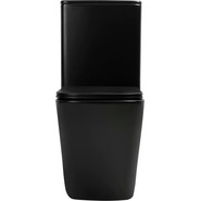 Унитаз-компакт безободковый Abber Rechteck AC1210TMB (смыв торнадо) с тонкой крышкой микролифт, чёрный матовый, Цвет производителя: чёрный матовый фото 6