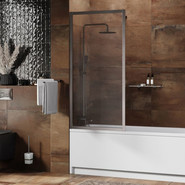 Шторка для ванны WasserKraft Abens 80 см 20W01-80BN, никель/прозрачное фото 