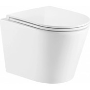 Инсталляция с подвесным унитазом комплект: Loranto 4501 с подвесным безободковым унитазом Azario Fonti AZ-402W сиденье микролифт фото 4