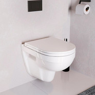 Унитаз подвесной Sanita Luxe Best WC.WH/Best/DM/WHT.G/S1 с крышкой микролифт фото 