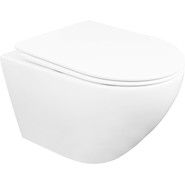 Унитаз подвесной безободковый Azario Fatto AZ-1049WS с тонкой крышкой микролифт фото 