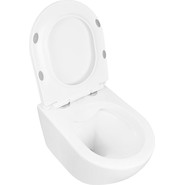 Унитаз подвесной безободковый Azario Fatto AZ-1049WS с тонкой крышкой микролифт фото 3