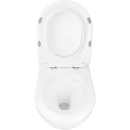 Унитаз подвесной безободковый Azario Fatto AZ-1049WS с тонкой крышкой микролифт фото 4