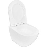 Унитаз подвесной безободковый Azario Trevi AZ-0093UQ3 с тонкой крышкой микролифт (Система смыва торнадо) фото 3