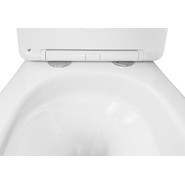 Унитаз подвесной безободковый Azario Trevi AZ-0093UQ3 с тонкой крышкой микролифт (Система смыва торнадо) фото 5