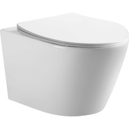 Унитаз подвесной безободковый Azario Vento AZ-1046 с тонкой крышкой микролифт фото 