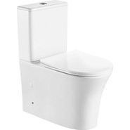 Унитаз-компакт безободковый Azario Anteo Round AZ-1219A с тонкой крышкой микролифт фото 