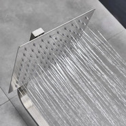 Душевой комплект Haiba: Душевая стойка HB24803 + смеситель для раковины HB10803, цвет нержавеющая сталь фото 5