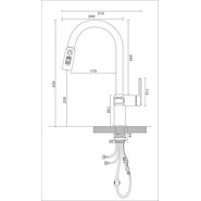 Смеситель для кухни Esko K15 LED фото 4