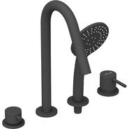 Смеситель для ванны Cezares LEAF-BVDM4-L-NOP, чёрный матовый фото 2