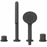 Смеситель для ванны Cezares LEAF-BVDM4-L-NOP, чёрный матовый фото 3