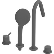 Смеситель для ванны Cezares LEAF-BVDM4-L-NOP, чёрный матовый фото 4