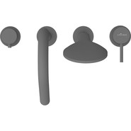 Смеситель для ванны Cezares LEAF-BVDM4-L-NOP, чёрный матовый фото 5