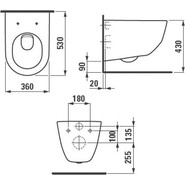 Унитаз подвесной Laufen Pro rimlless 8.2096.6.000.000.1 фото 4